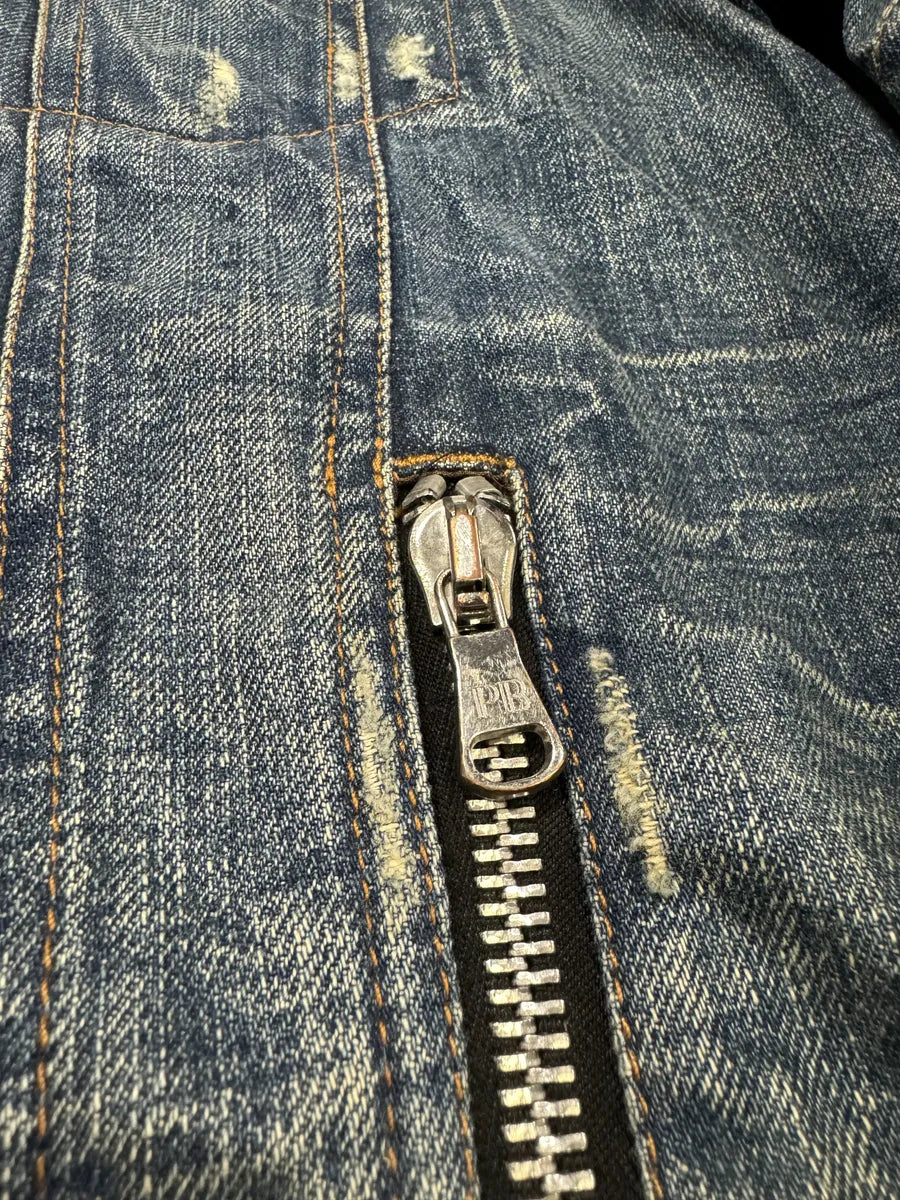 SS2012 Pierre Balmain Winner Pins Faded Denim Jacket TGjUQrR 10