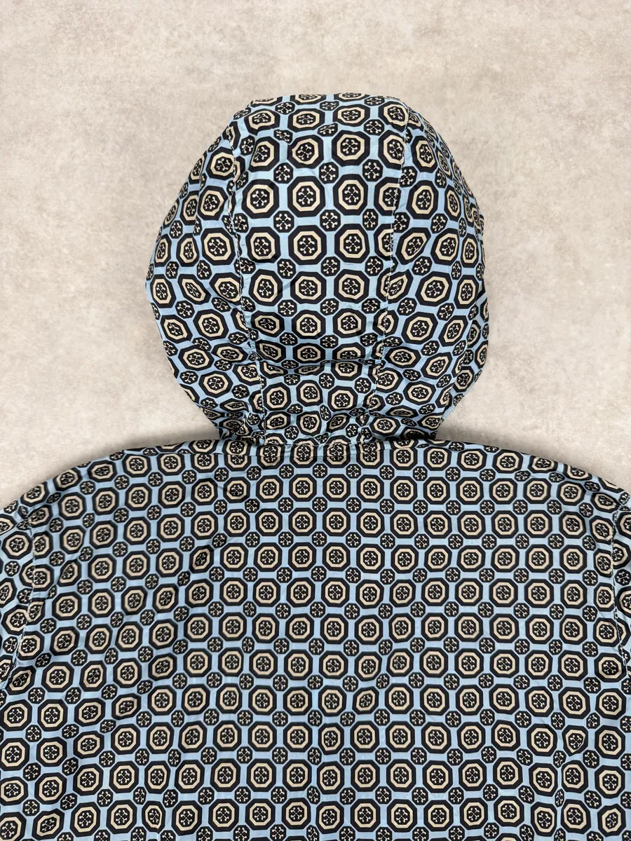 SS2012 Prada Blue Light Mozaic Windbreaker Hooded Jacket SVDwBKA 10