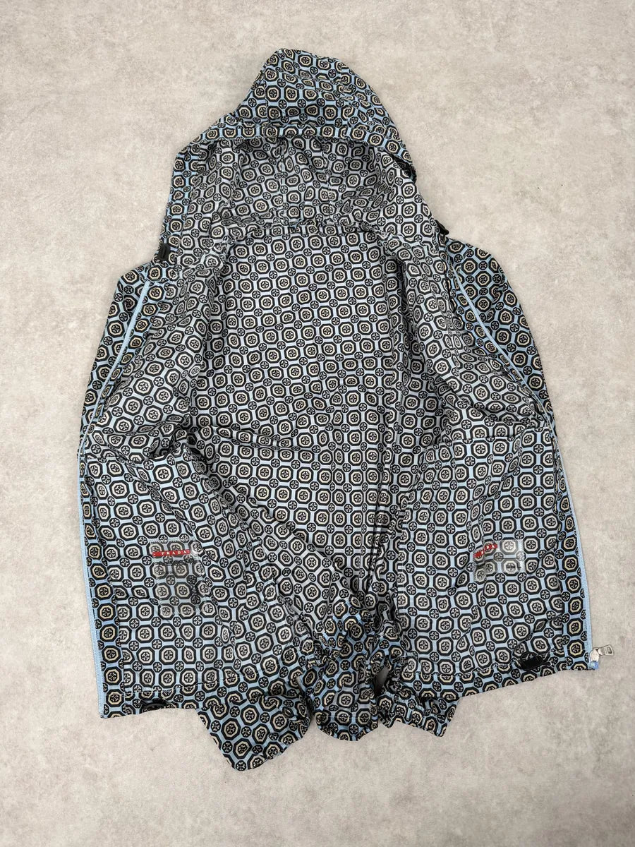 SS2012 Prada Blue Light Mozaic Windbreaker Hooded Jacket SVDwBKA 12