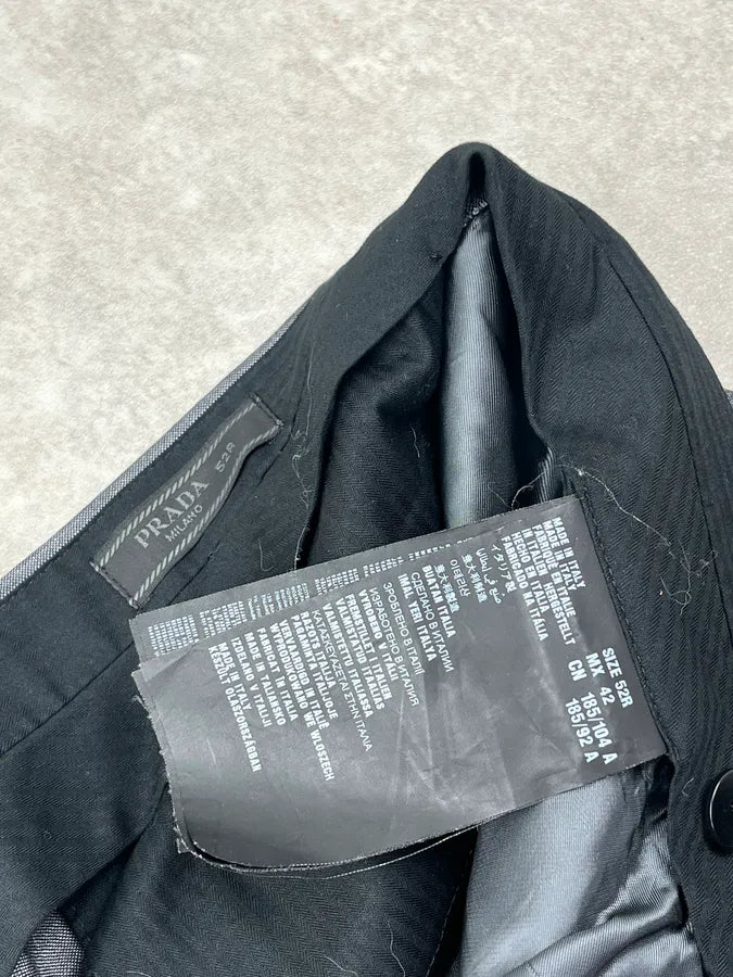 SS2012 Prada Grey Wool Dress Regular Pants SFhTvOF 9