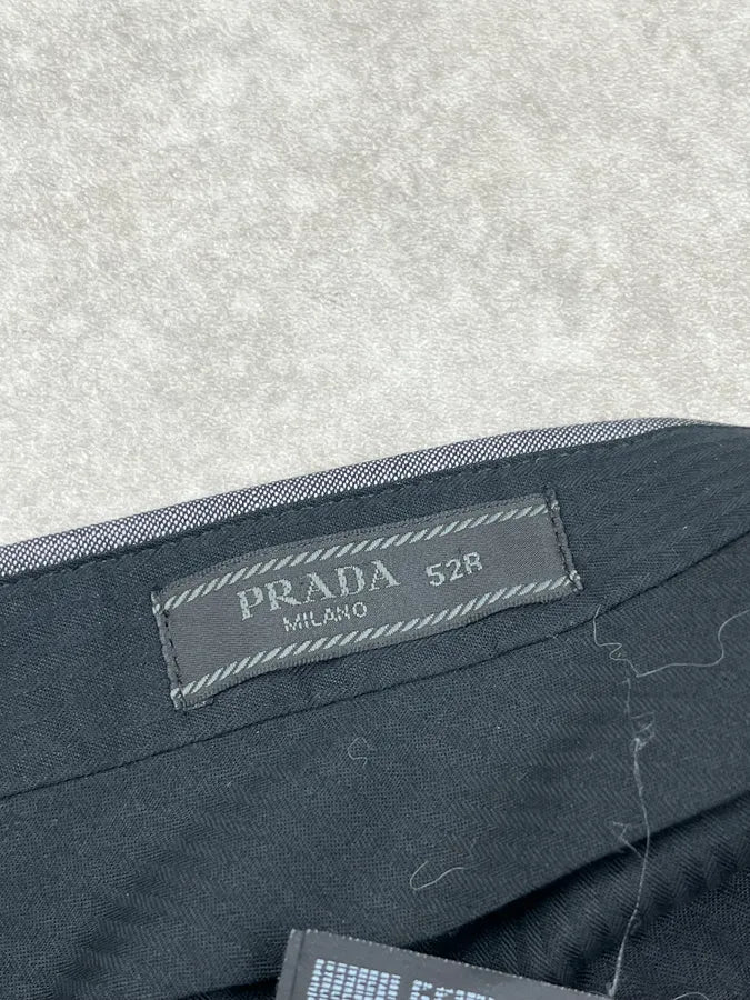 SS2012 Prada Grey Wool Dress Regular Pants SFhTvOF 11