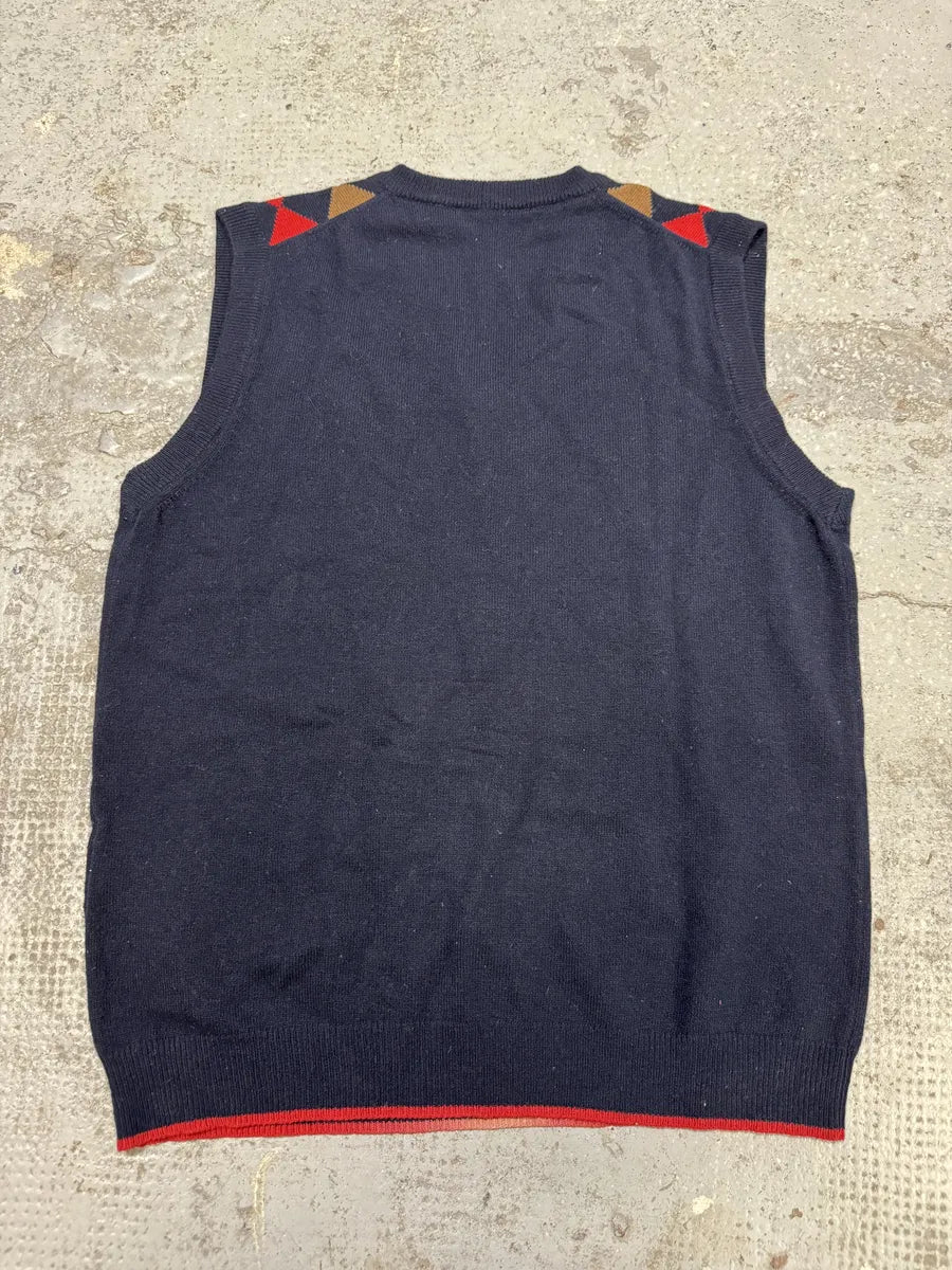 SS2012 Prada V Neck Checked Sleeveless Wool Sweater ZzyrvNJ 1