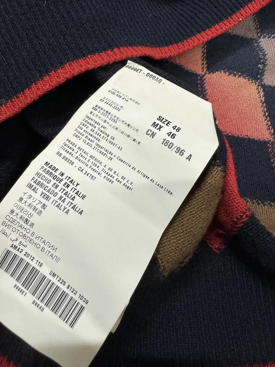 SS2012 Prada V Neck Checked Sleeveless Wool Sweater ZzyrvNJ 7