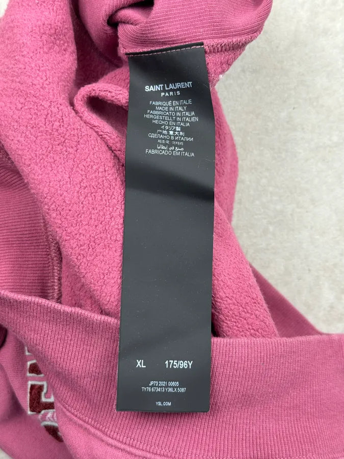AW2021 Saint Laurent Mauve University Logo Sweater WSPNayh 7