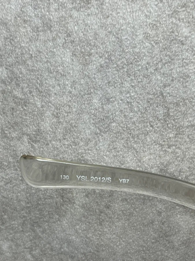 SS2012 Yves Saint Laurent Clear Silver Shield Sunglasses mCpiFfx 11