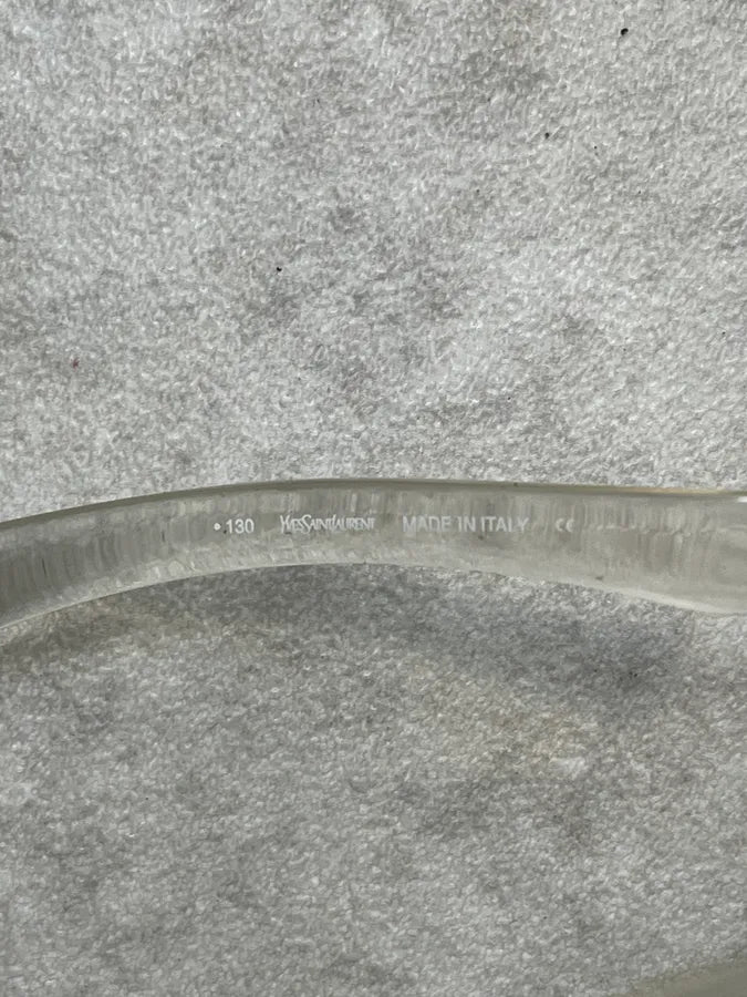 SS2012 Yves Saint Laurent Clear Silver Shield Sunglasses mCpiFfx 12