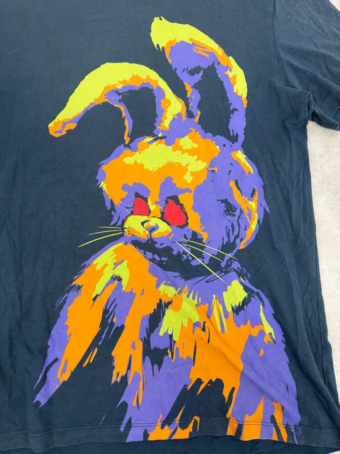SS2013 Alexander McQueen Navy Multicolor Angry Rabbit T-Shirt PyfRkie 6
