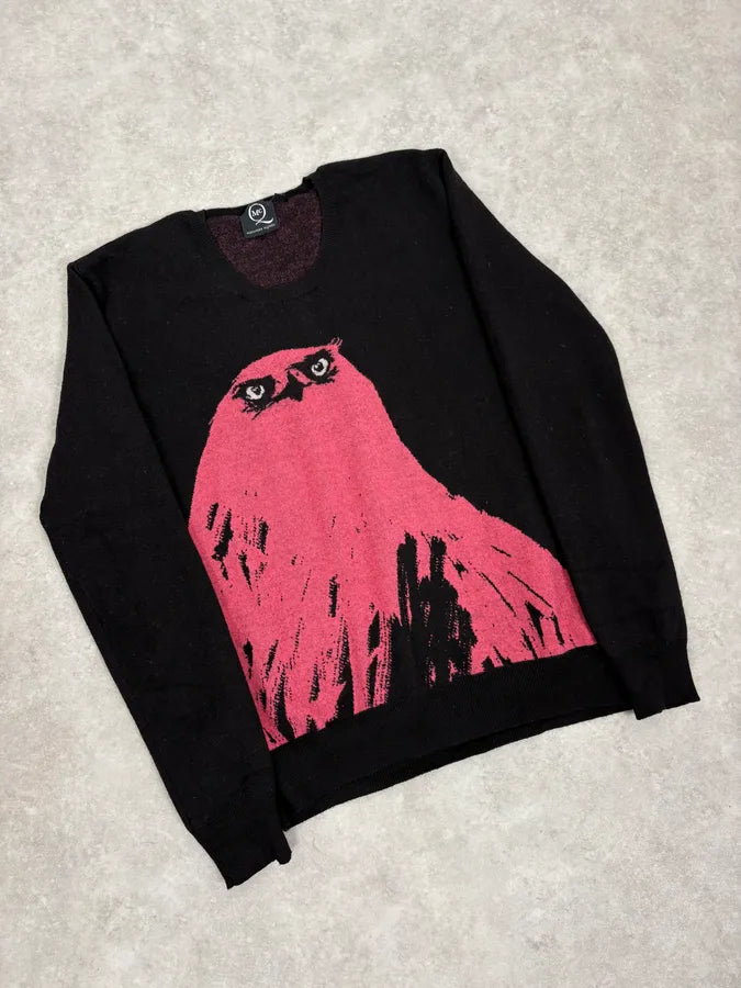 SS2013 Alexander McQueen Pink Eagle Black Sweater mHZNsuF 3