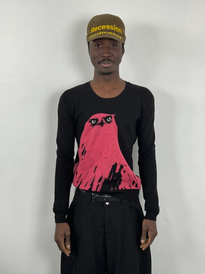 SS2013 Alexander McQueen Pink Eagle Black Sweater mHZNsuF 1