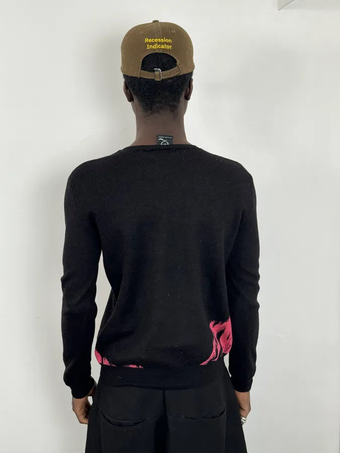 SS2013 Alexander McQueen Pink Eagle Black Sweater mHZNsuF 2