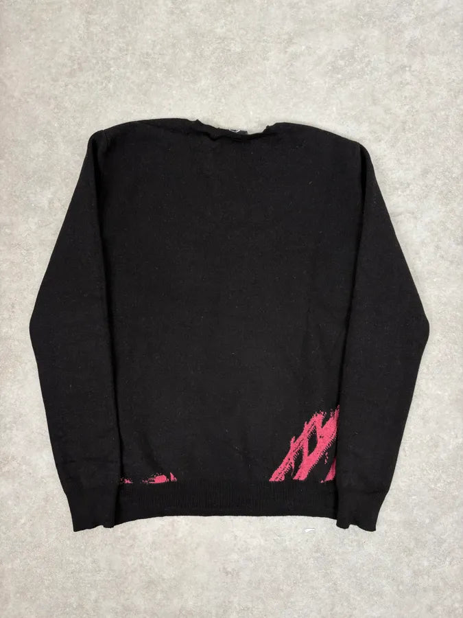 SS2013 Alexander McQueen Pink Eagle Black Sweater mHZNsuF 5