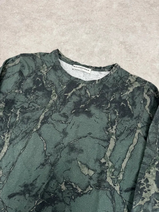 SS2013 Balenciaga Marble Abstract Green Longsleeves GSUjdEl 4