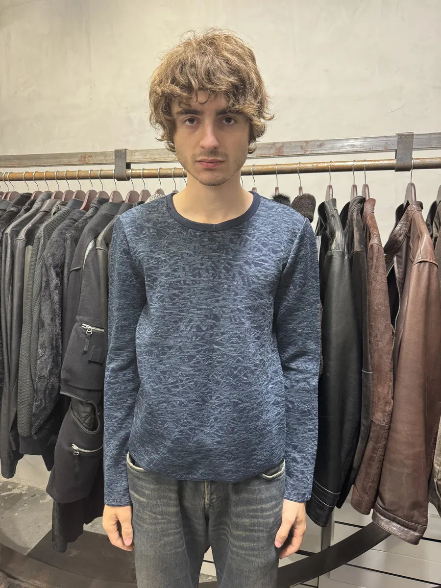 SS2013 Balenciaga Navy Textured Sweater by Nicolas Ghesquiere (S) VVcEPsk 3