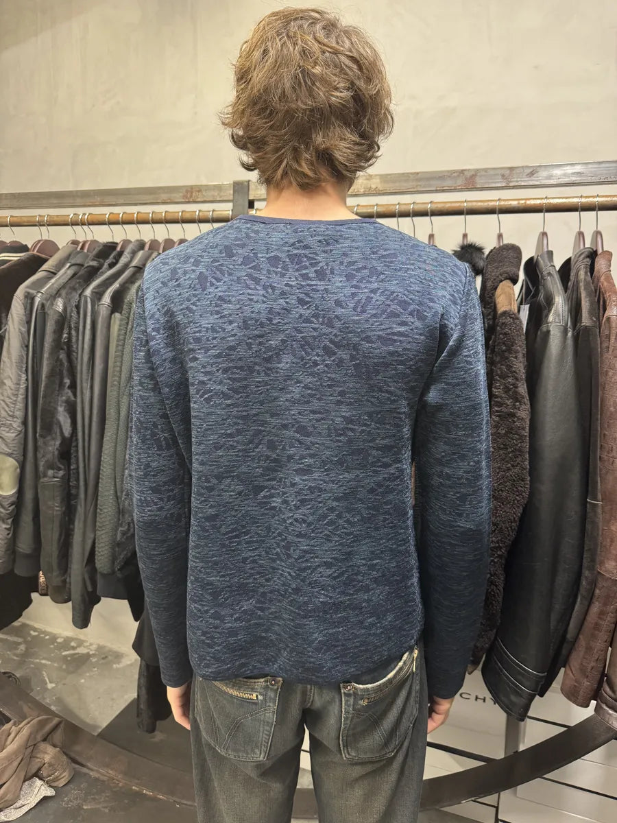 SS2013 Balenciaga Navy Textured Sweater by Nicolas Ghesquiere (S) VVcEPsk 4