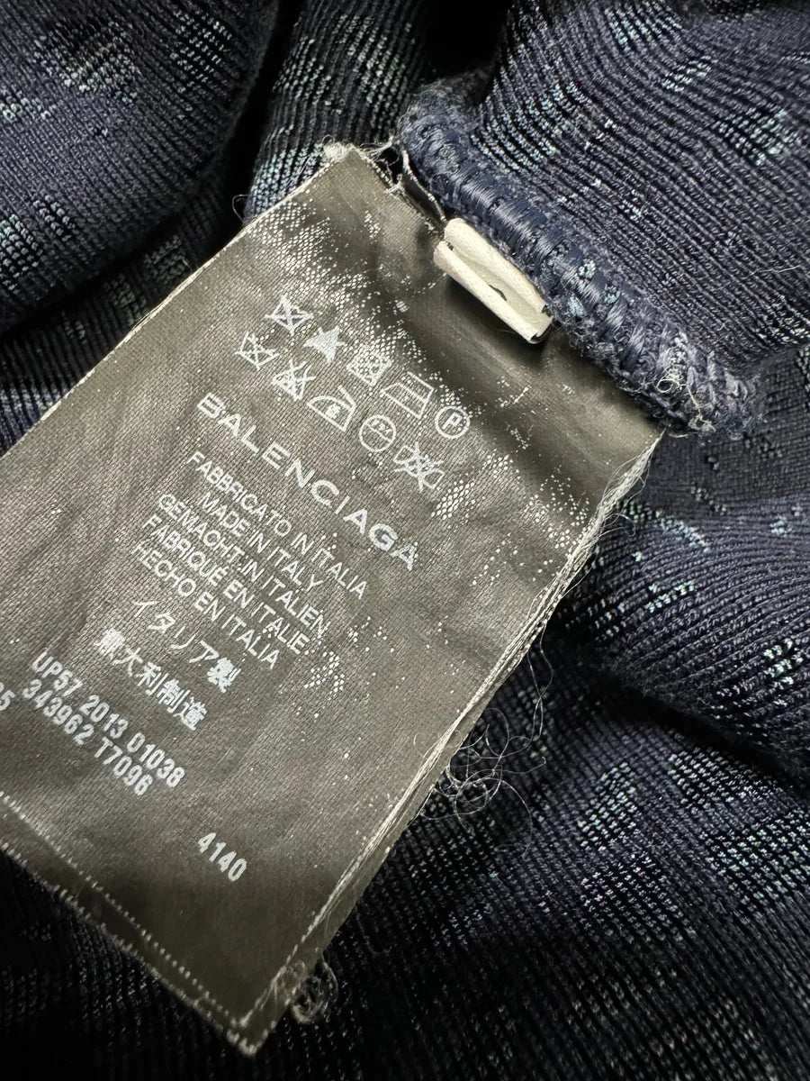 SS2013 Balenciaga Navy Textured Sweater by Nicolas Ghesquiere (S) VVcEPsk 7