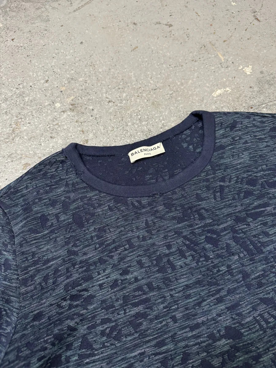 SS2013 Balenciaga Navy Textured Sweater by Nicolas Ghesquiere (S) VVcEPsk 8