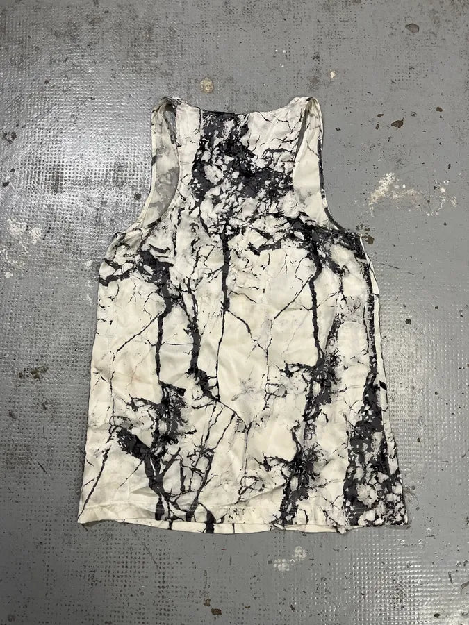 SS2013 Balenciaga Silk Marble White Tank Top rLKBZXq 6