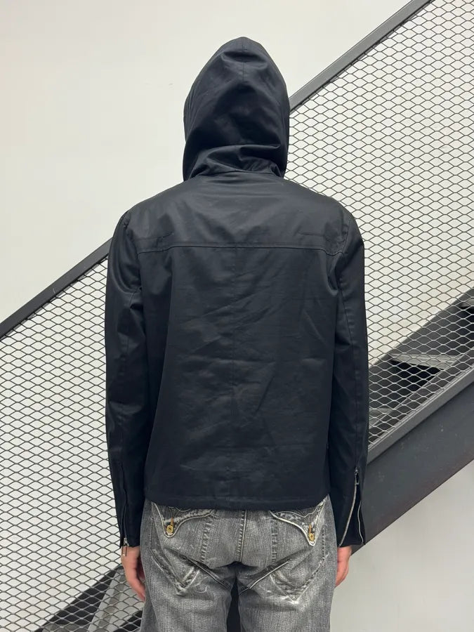 SS2013 Dior Black Hooded Lines Jacket by Kris Van Assche BeDRdMi 2