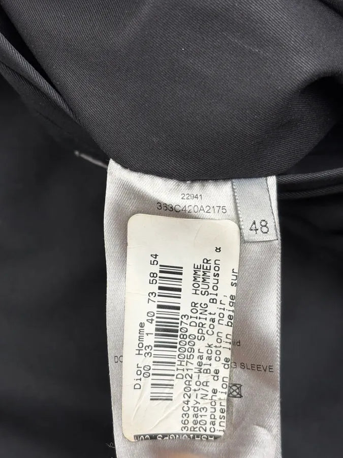 SS2013 Dior Black Hooded Lines Jacket by Kris Van Assche BeDRdMi 13