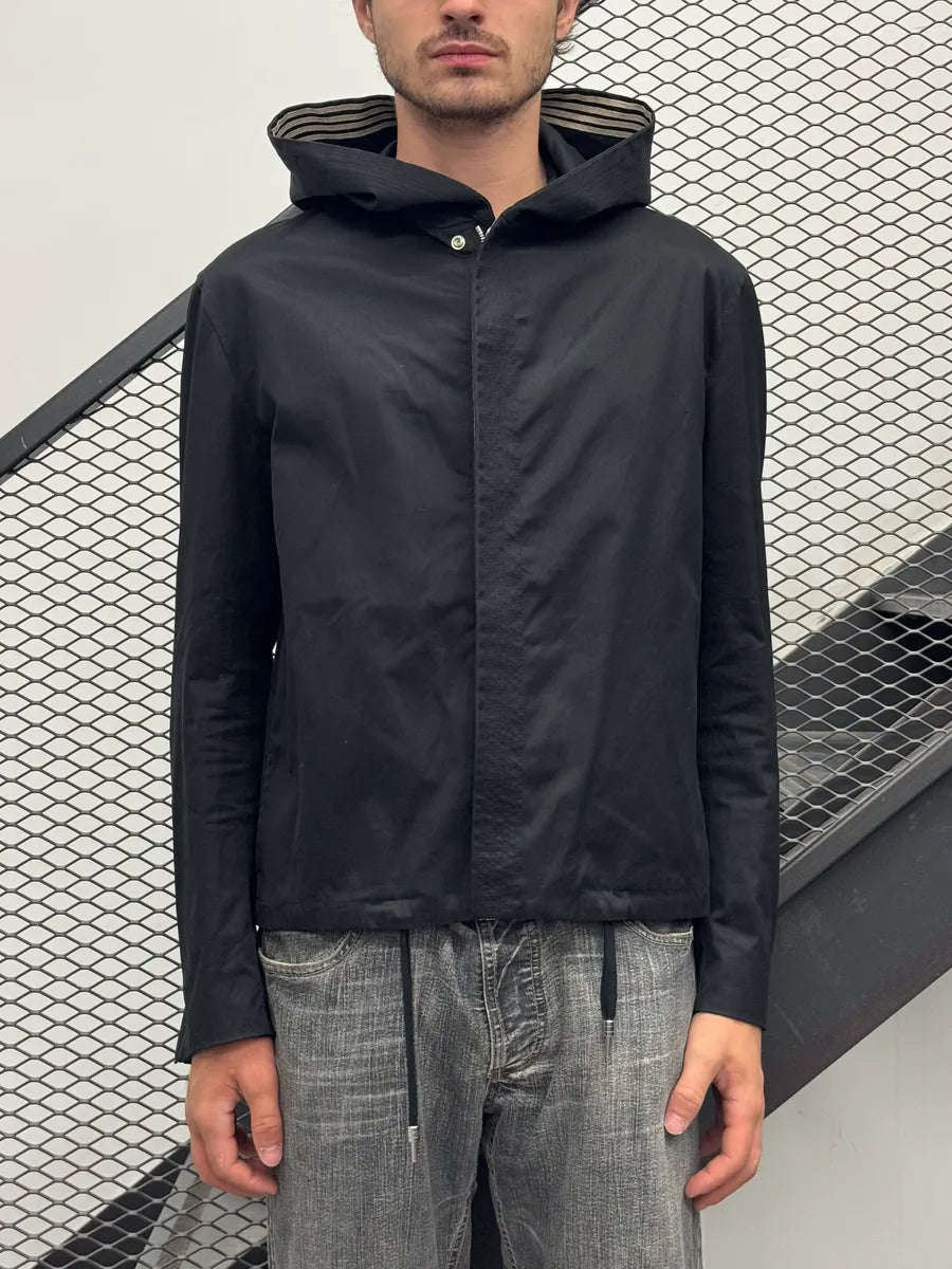 SS2013 Dior Black Hooded Lines Jacket by Kris Van Assche BeDRdMi 1
