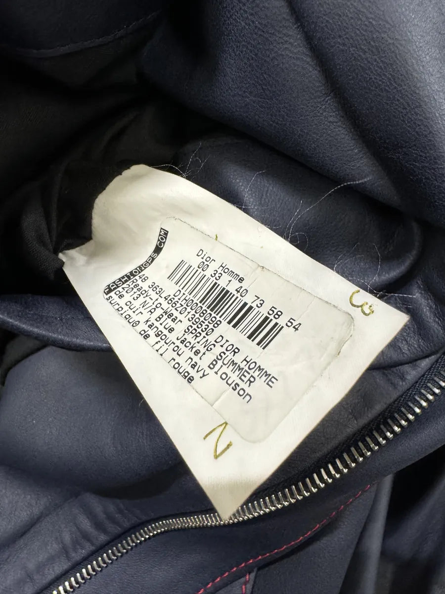 SS2013 Dior Navy Kangaroo Leather Premium Jacket by Kris Van Assche xyQPVCk 11