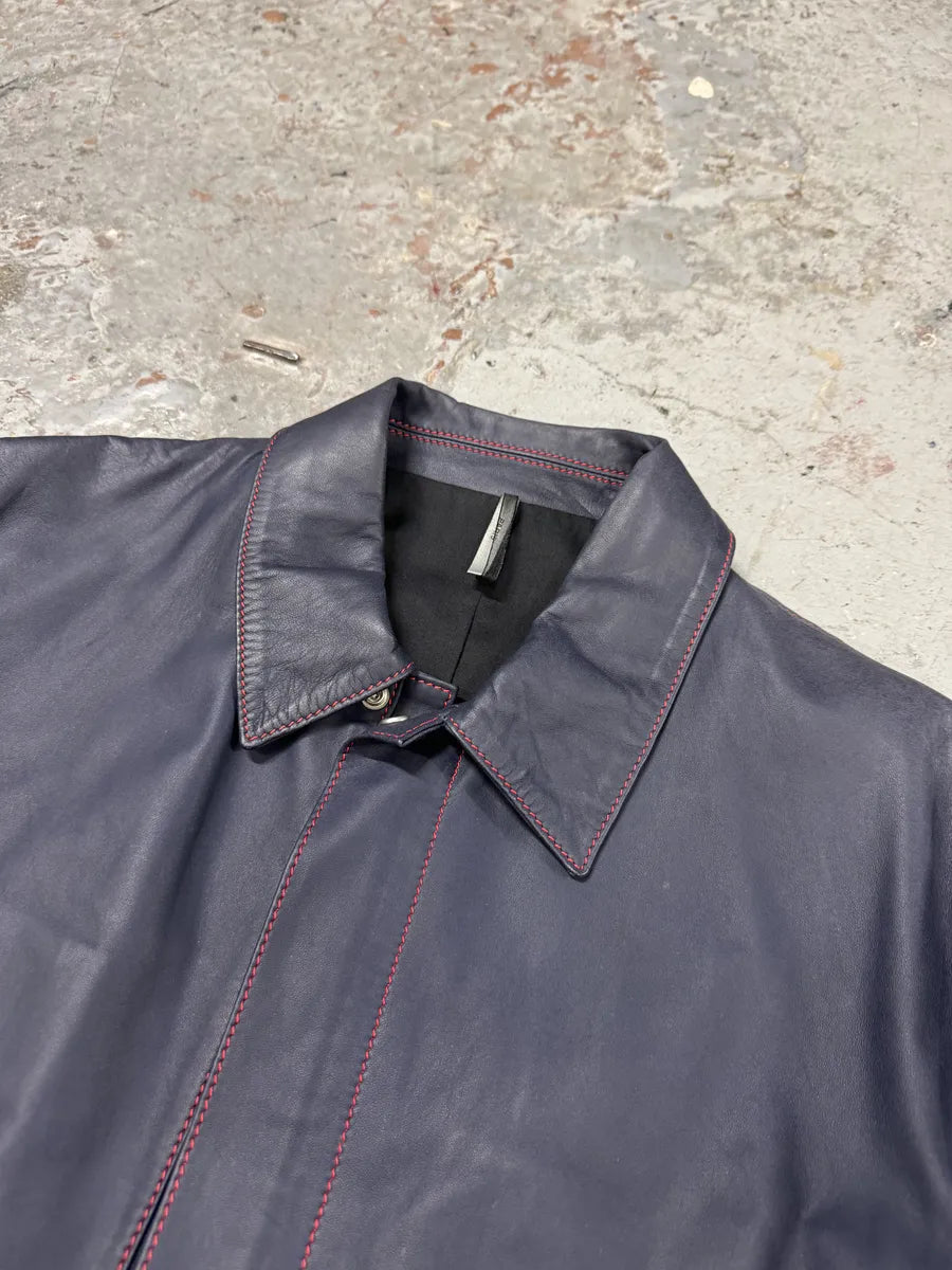 SS2013 Dior Navy Kangaroo Leather Premium Jacket by Kris Van Assche xyQPVCk 7