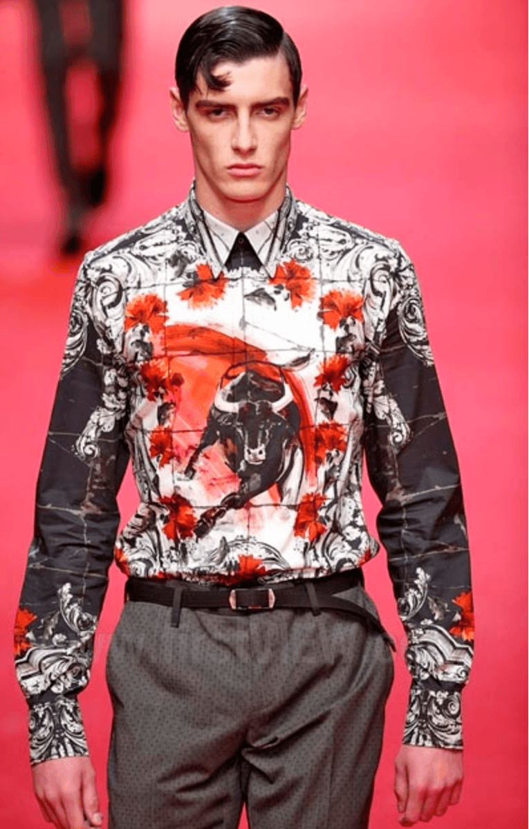 SS2015 Dolce & Gabbana Bull Corrida Rose T-Shirt zZKRSws 3