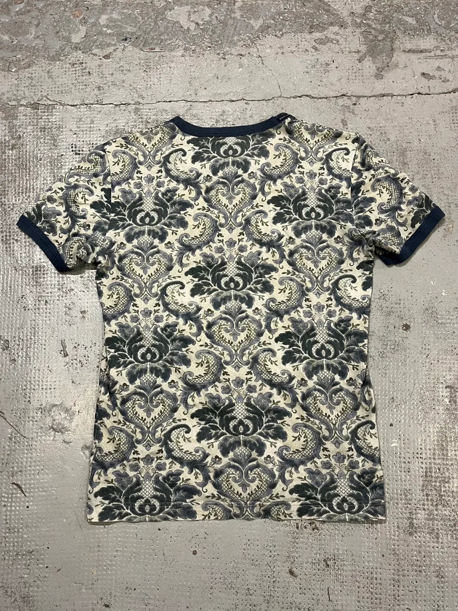 SS2013 Dolce & Gabbana Damask Marie Navy T-Shirt NixXeWl 5