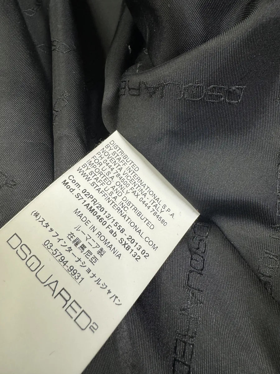 SS2013 Dsquared2 Black & Brown Pony Hair Leather Alpha Jacket oSmirIP 9