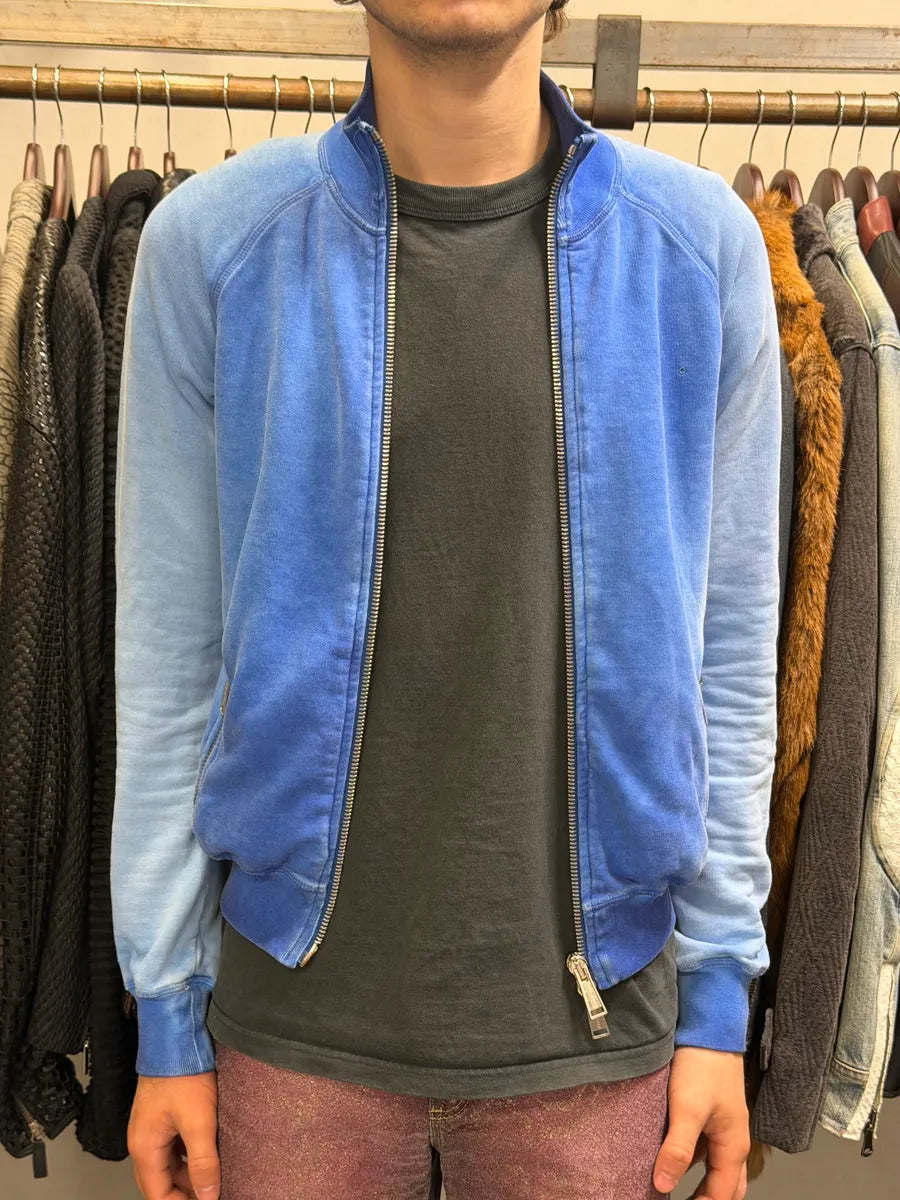 SS2013 Dsquared2 Bleached Gradient Blue Zip-Up Sweater VUZxEIo 1