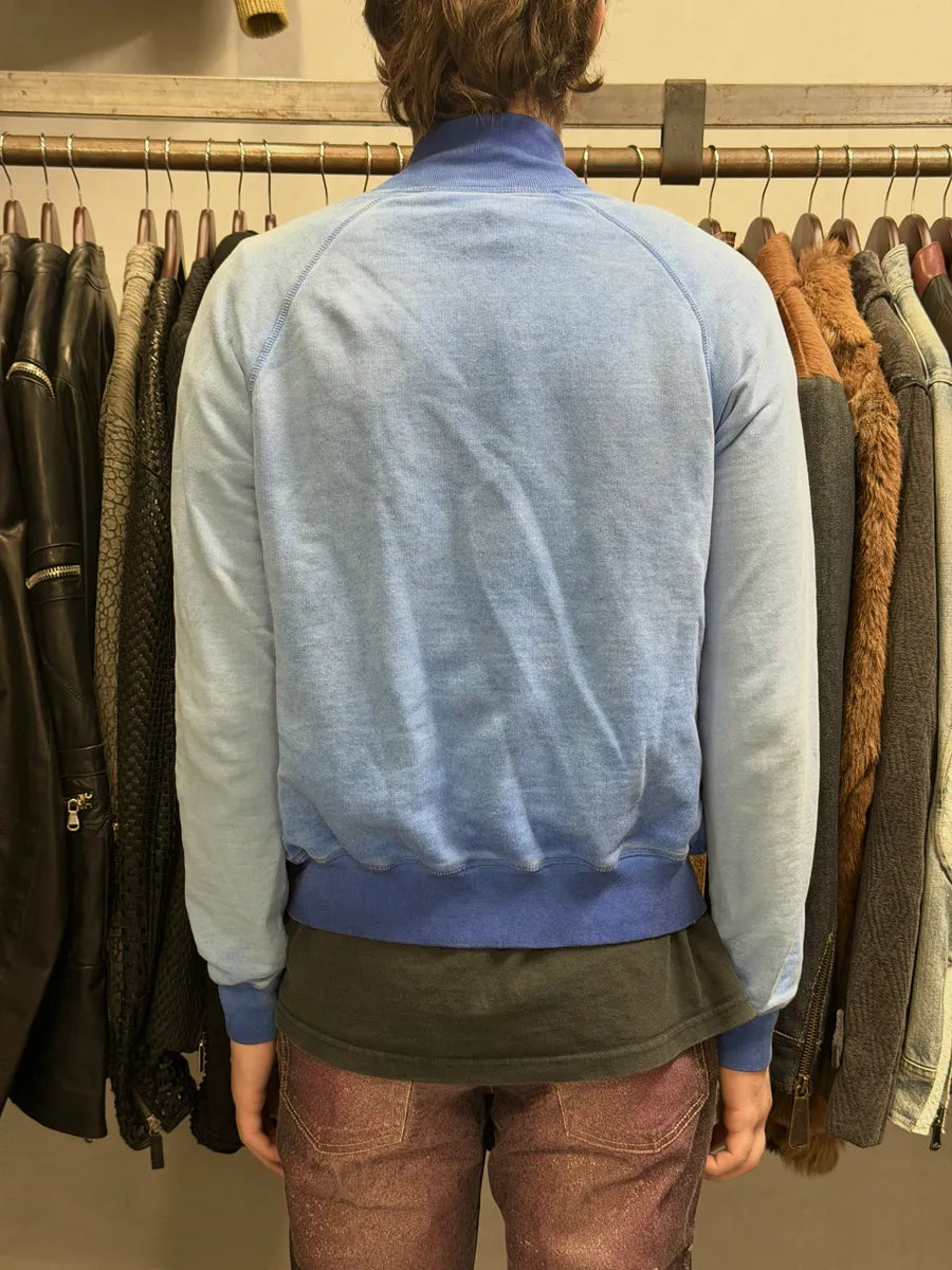 SS2013 Dsquared2 Bleached Gradient Blue Zip-Up Sweater VUZxEIo 2