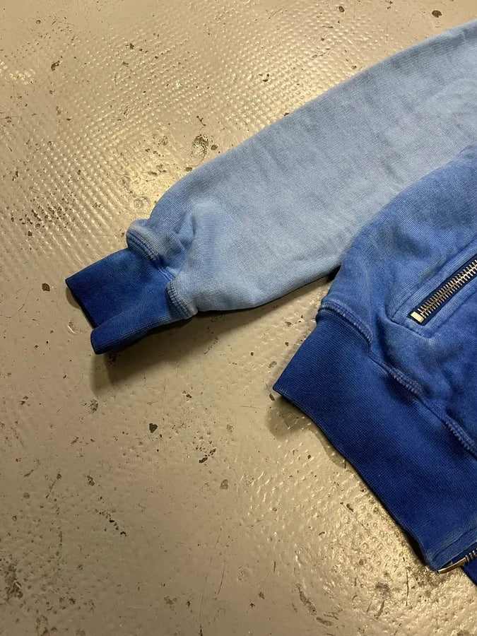 SS2013 Dsquared2 Bleached Gradient Blue Zip-Up Sweater VUZxEIo 5