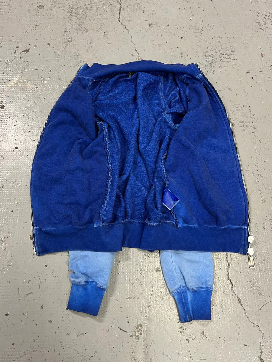 SS2013 Dsquared2 Bleached Gradient Blue Zip-Up Sweater VUZxEIo 6