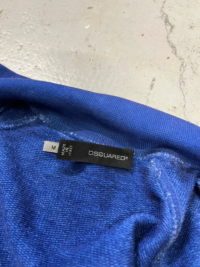 SS2013 Dsquared2 Bleached Gradient Blue Zip-Up Sweater VUZxEIo 7