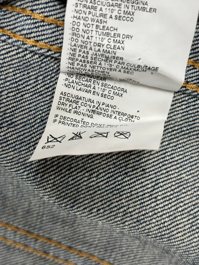 SS2013 Dsquared2 Blue Distressed Leopard Collar Denim Vest uPiNBuP 13