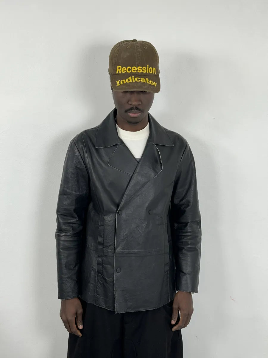 SS2013 Emporio Armani Black Eroded Blazer Officer Jacket xQtgMkx 2