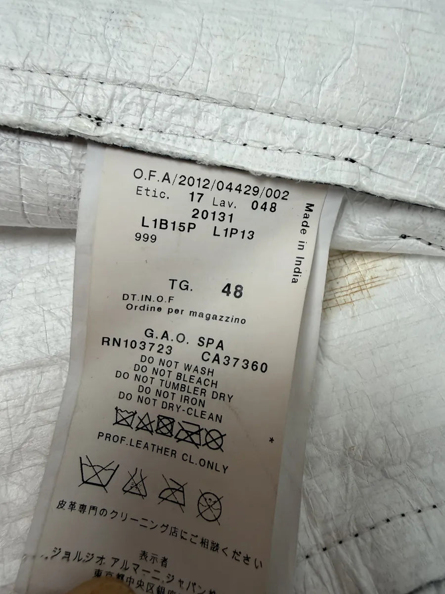 SS2013 Emporio Armani Black Eroded Blazer Officer Jacket xQtgMkx 8