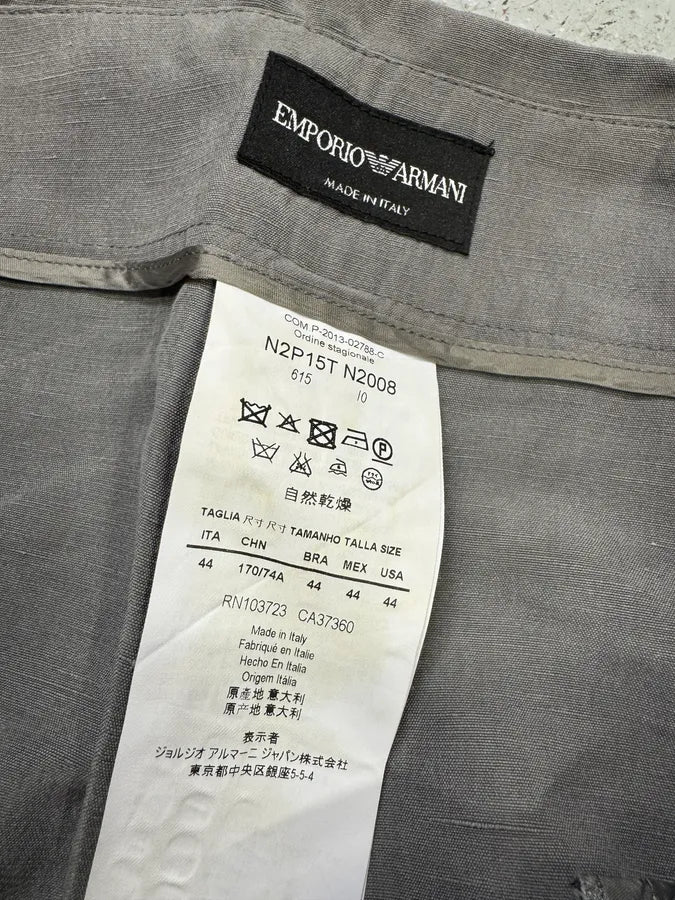 SS2013 Emporio Armani Grey Silk Linen Short SuVTPcH 7