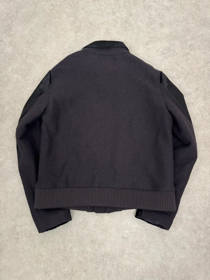 FW2014 Emporio Armani Grey Wool & Black Pony Hair Jacket fLlFrRL 8