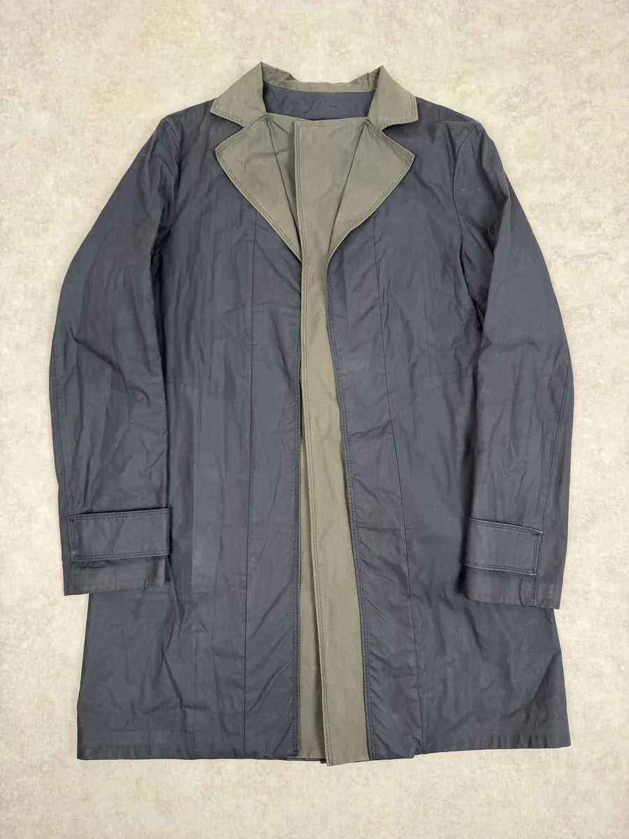 SS2013 Emporio Armani Navy Military Green Layering Trench Coat MAxwpvP 0