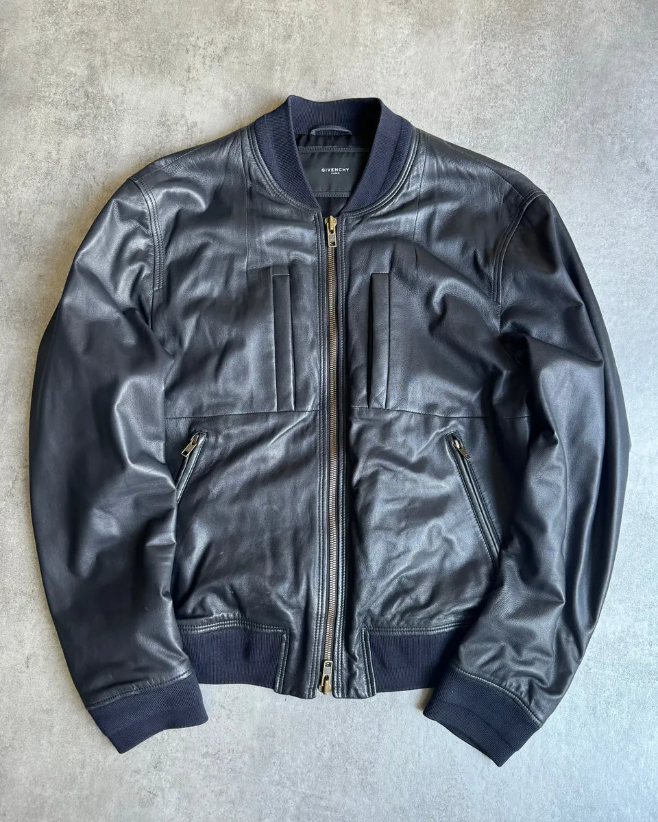 SS2013 Givenchy Black Leather Brut Leather Jacket by Riccardo Tisci HVSIgvK 0