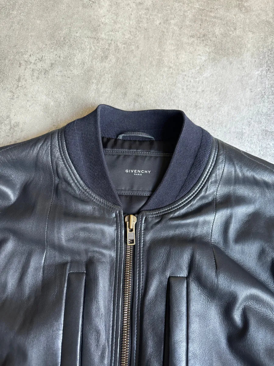 SS2013 Givenchy Black Leather Brut Leather Jacket by Riccardo Tisci HVSIgvK 2