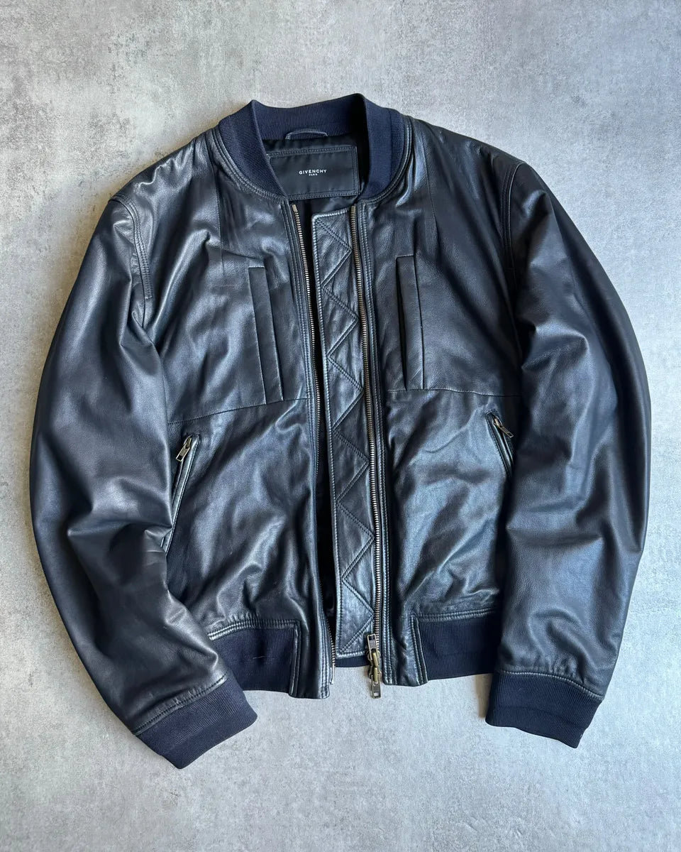 SS2013 Givenchy Black Leather Brut Leather Jacket by Riccardo Tisci HVSIgvK 7