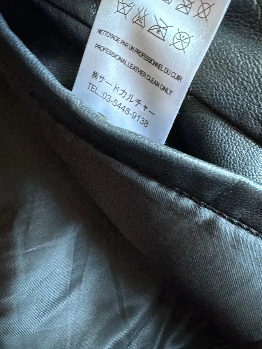 SS2013 Givenchy Black Leather Brut Leather Jacket by Riccardo Tisci HVSIgvK 9