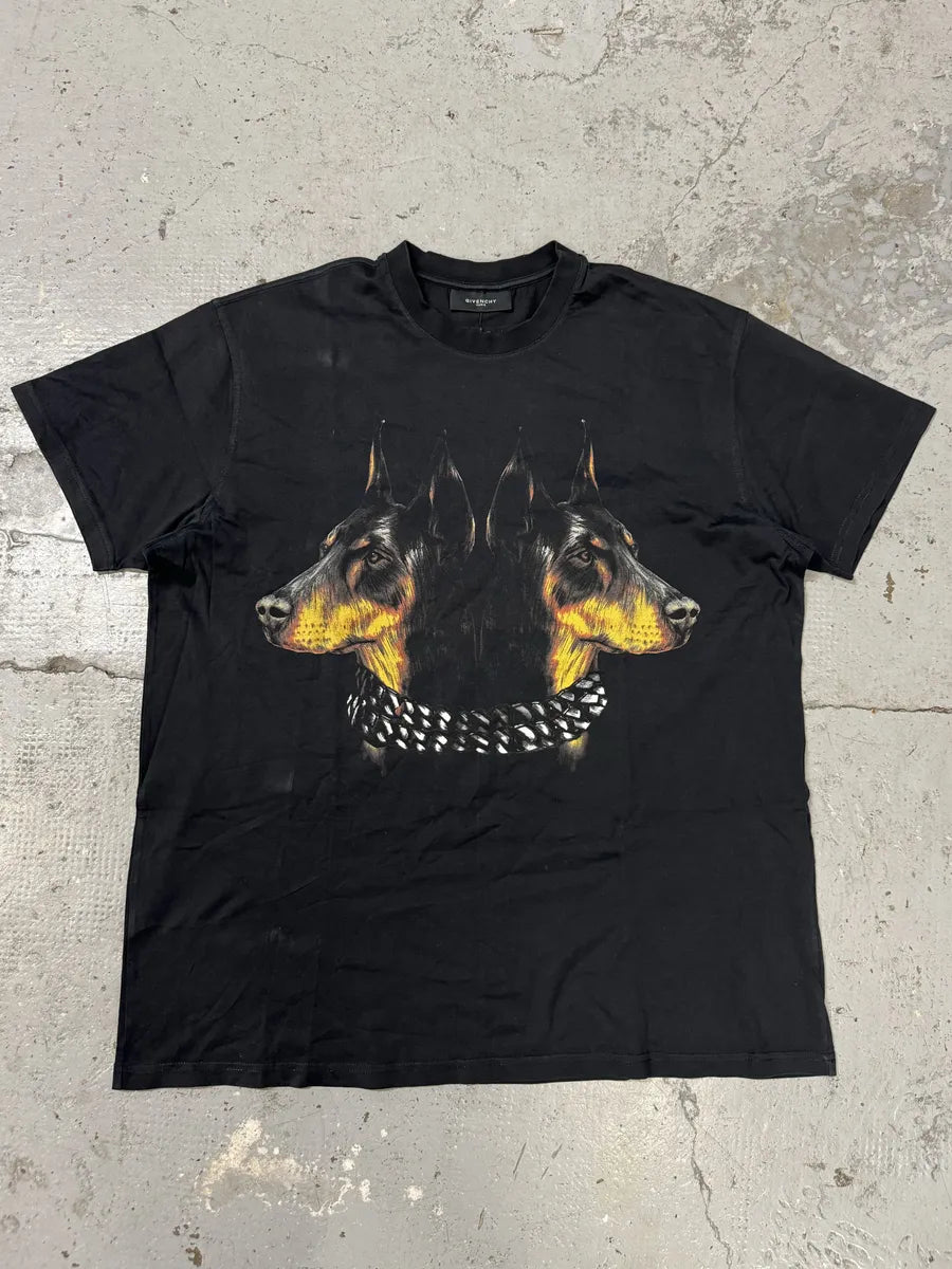 SS2013 Givenchy Doberman Black Tee-Shirt by Riccardo Tisci XCqWYMh 0