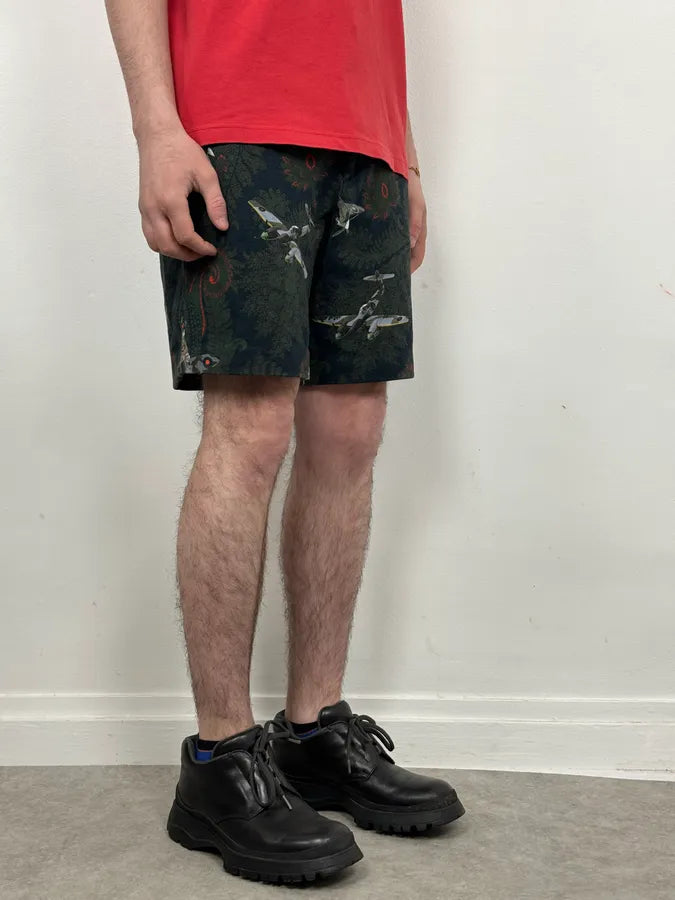 SS2013 Givenchy Green Tropical Planes Shorts by Riccardo Tisci MciqmHB 2