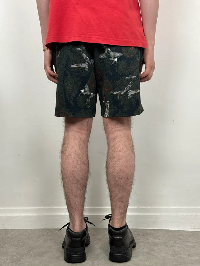 SS2013 Givenchy Green Tropical Planes Shorts by Riccardo Tisci MciqmHB 3