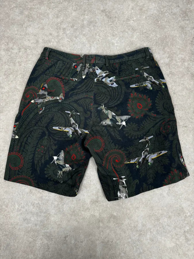 SS2013 Givenchy Green Tropical Planes Shorts by Riccardo Tisci MciqmHB 4