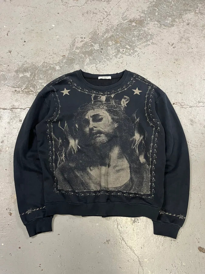 SS2013 Givenchy Jesus Black Sweater by Riccardo Tisci AmHUUOy 0