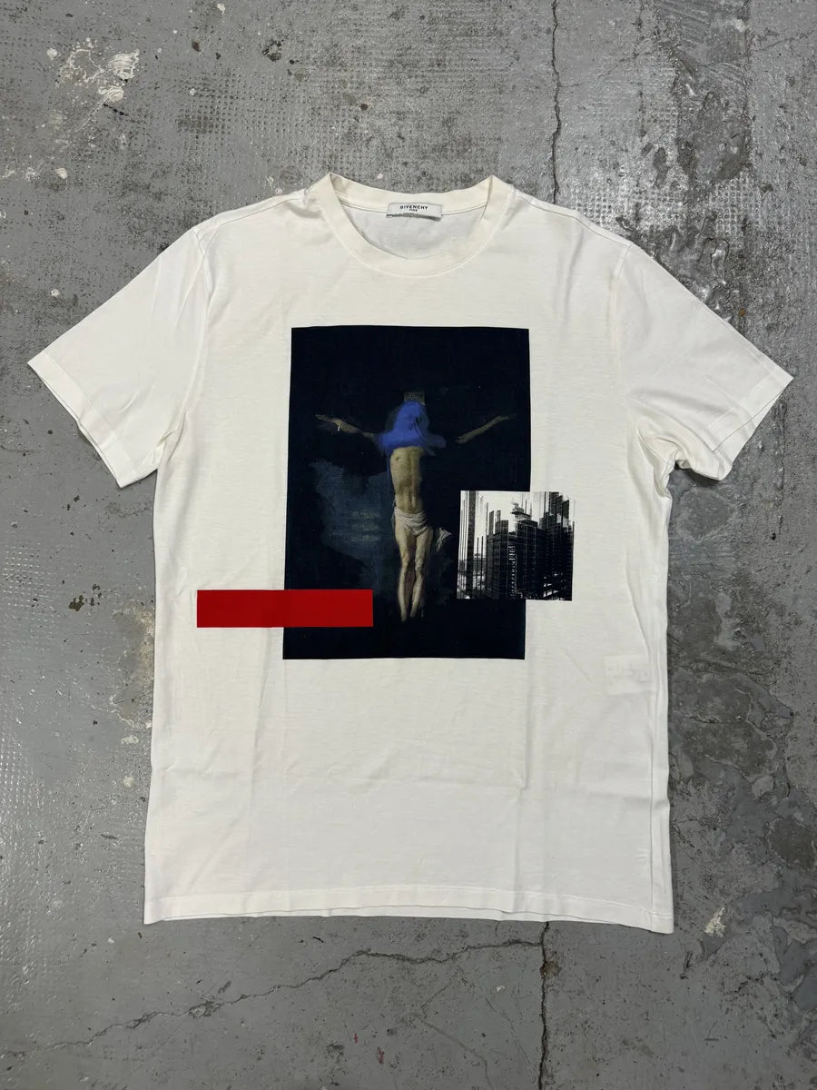 SS2013 Givenchy Jesus Modern Art White T-Shirt by Riccardo Tisci klVVXCr 0